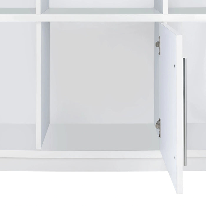 Wendolyn Wine Cabinet with Light in Glossy White
