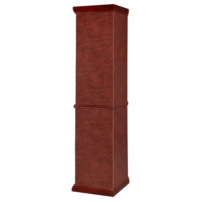 Jacob - 6 Shelf Curio Display Cabinet - Red / Brown