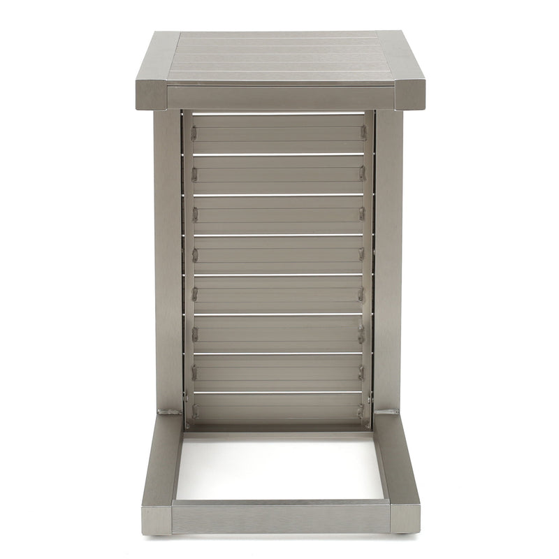 Aluminum Outdoor C - Shaped Side Table For Patio
