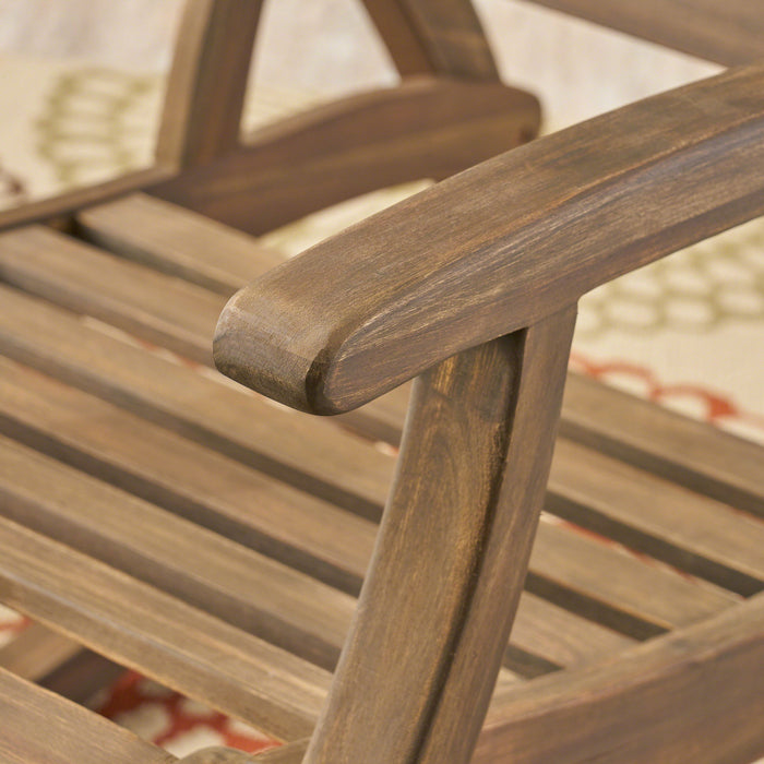 Outdoor Reclining Rocking Chair - Gray