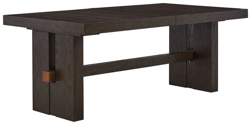 Burkhaus - Rectangular Dining Room Extension Table - Dark Brown