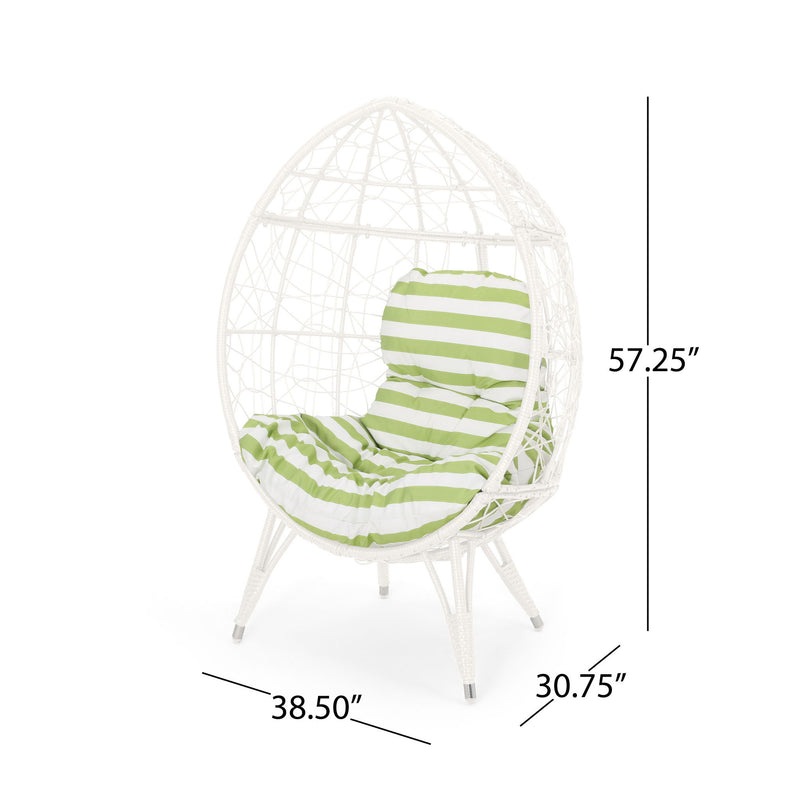 Cosmos - Round Hammered Iron Teardrop Chair
