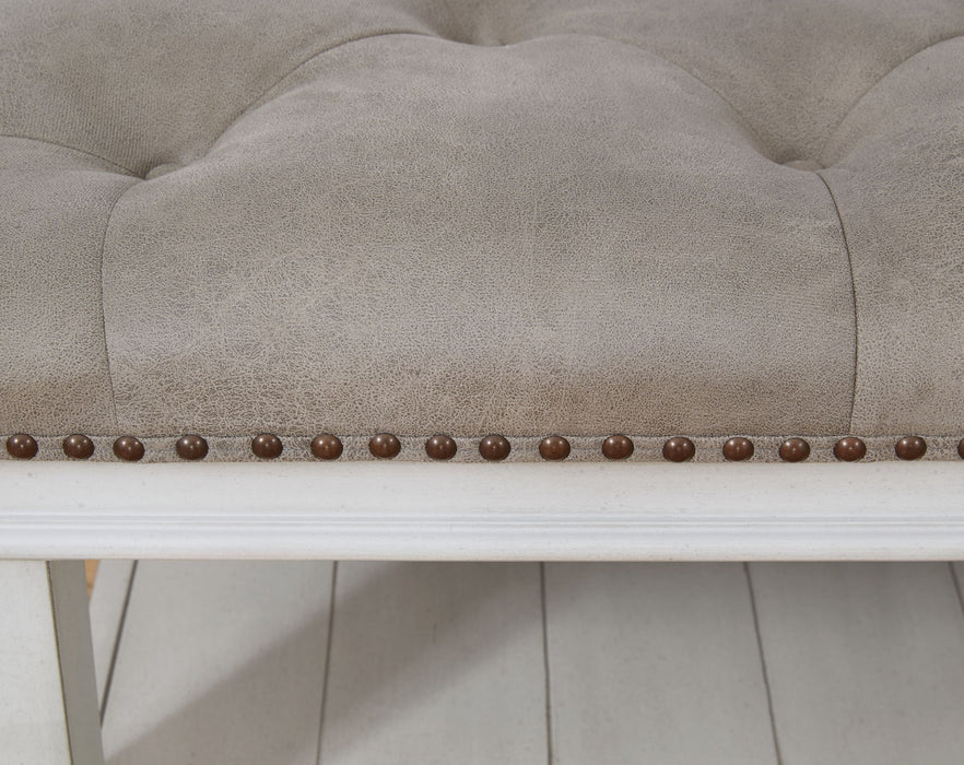 Kanwyn - Uph Ottoman Cocktail Table - Whitewash