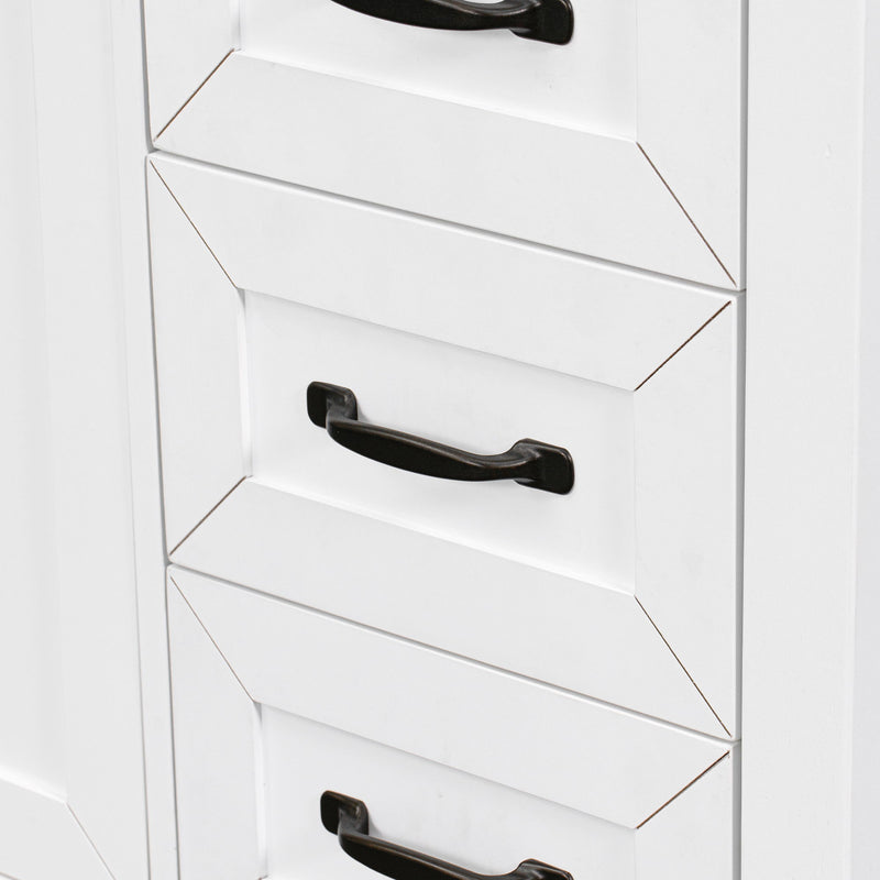 Modern Bathroom Vanity Base Only, 2 Doors And 3 Drawers