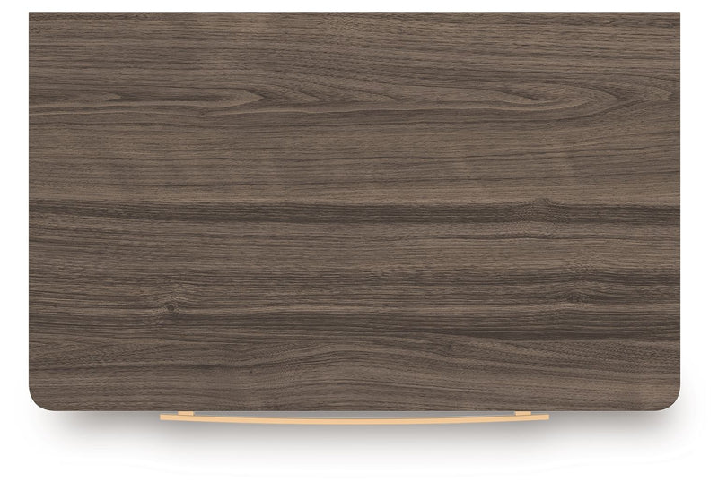 Kendanport - Two Drawer Night Stand - Brown / White