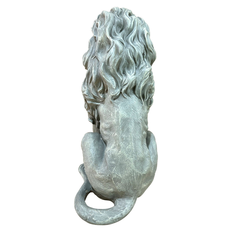 Magnesium Oxide Sitting Lion Statue Weatherproof Lion Sculpture Outdoor Garden Lawn Decor Ornament