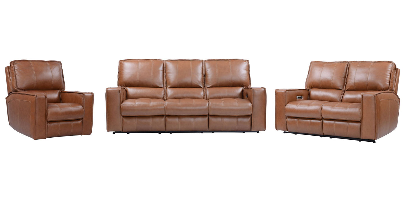 Rockford - Triple Power Reclining Reclining Sofa - Verona Saddle
