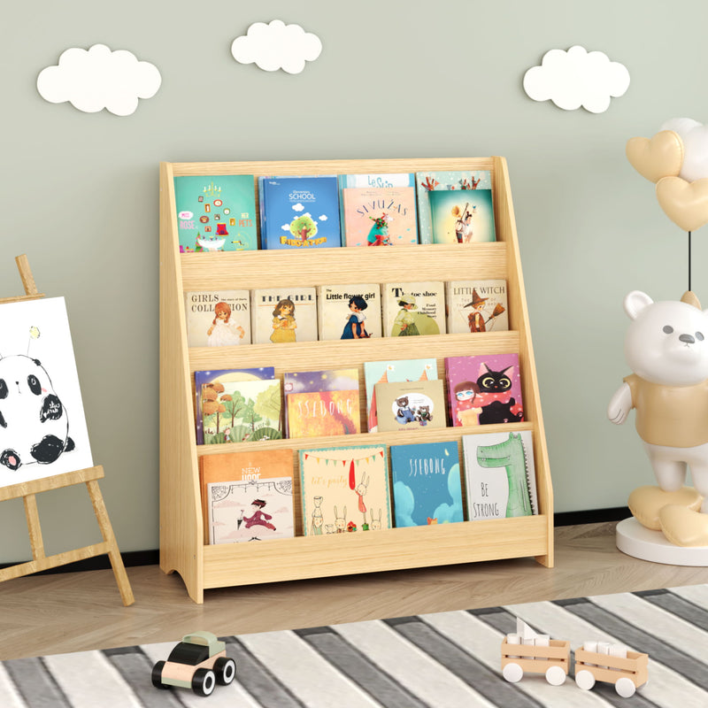 4 Tier Bookshelf, Toddler Book Display Shelves