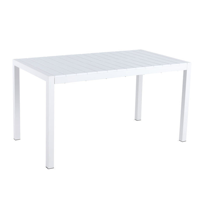 4 Piece Set Of Modern Designed Single Chairs With Long Table
