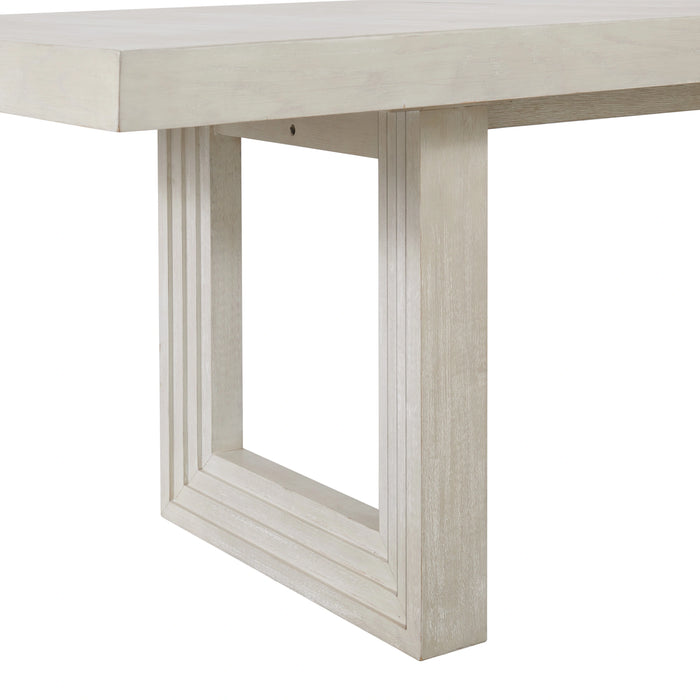Avalanche Rectangular Dining Table with 18" Leaf in Antique White