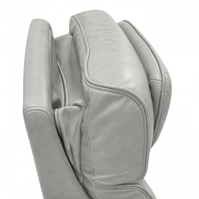 Prime Time P3 3PC Living Room Set with 7 Colors LED in Leather Gel Light Grey-Sofa, Loveseat & Recliner