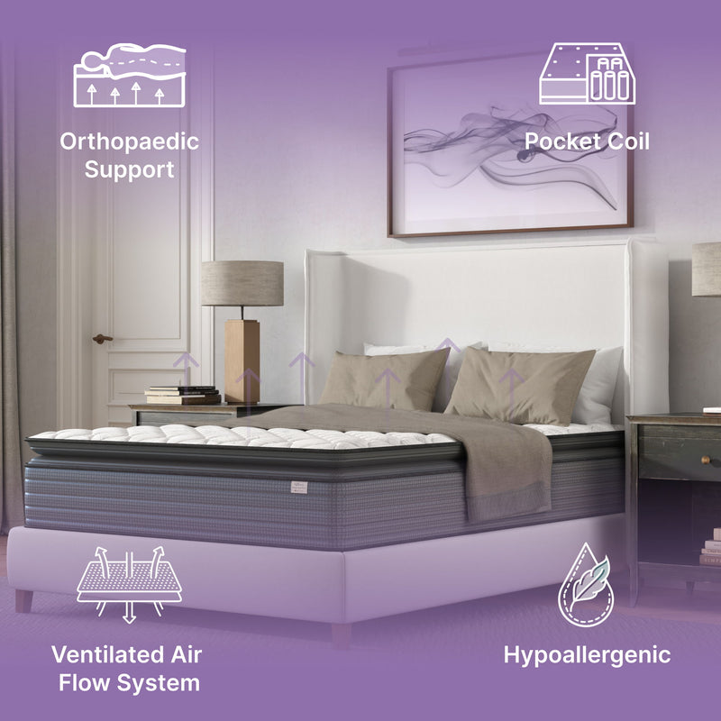 Isabella - 14" Hybrid Pillow Top Mattress