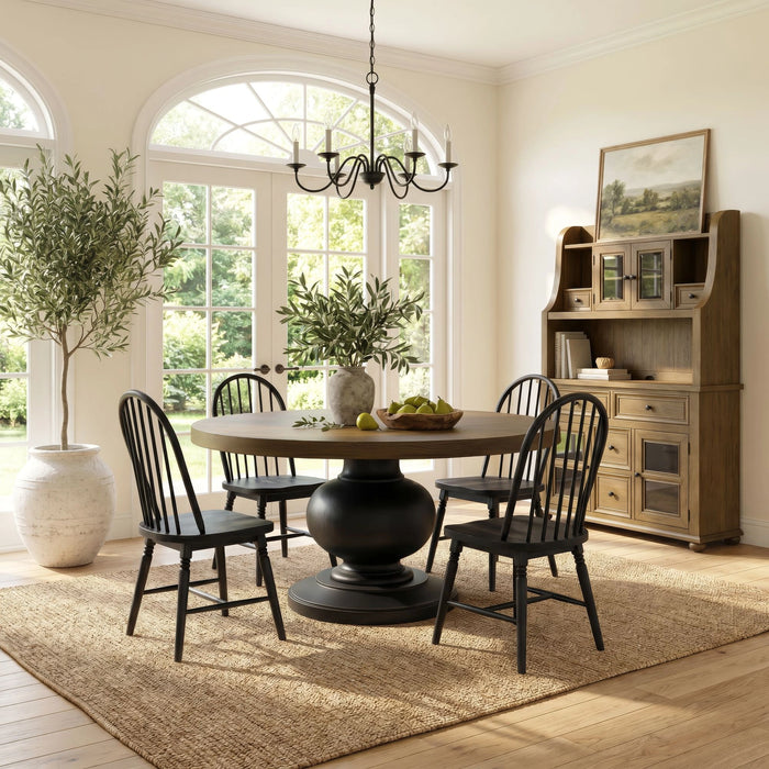 Heritage & Home Windsor Side Chair with Leveler in Black (2 Per Carton)