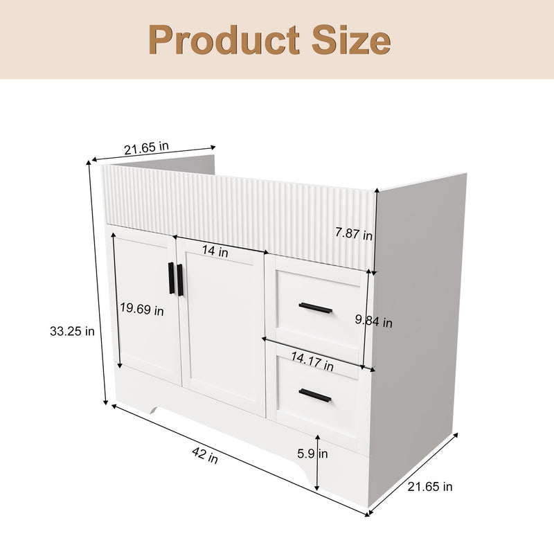 Modern Bathroom Vanity With 2 Drawers
