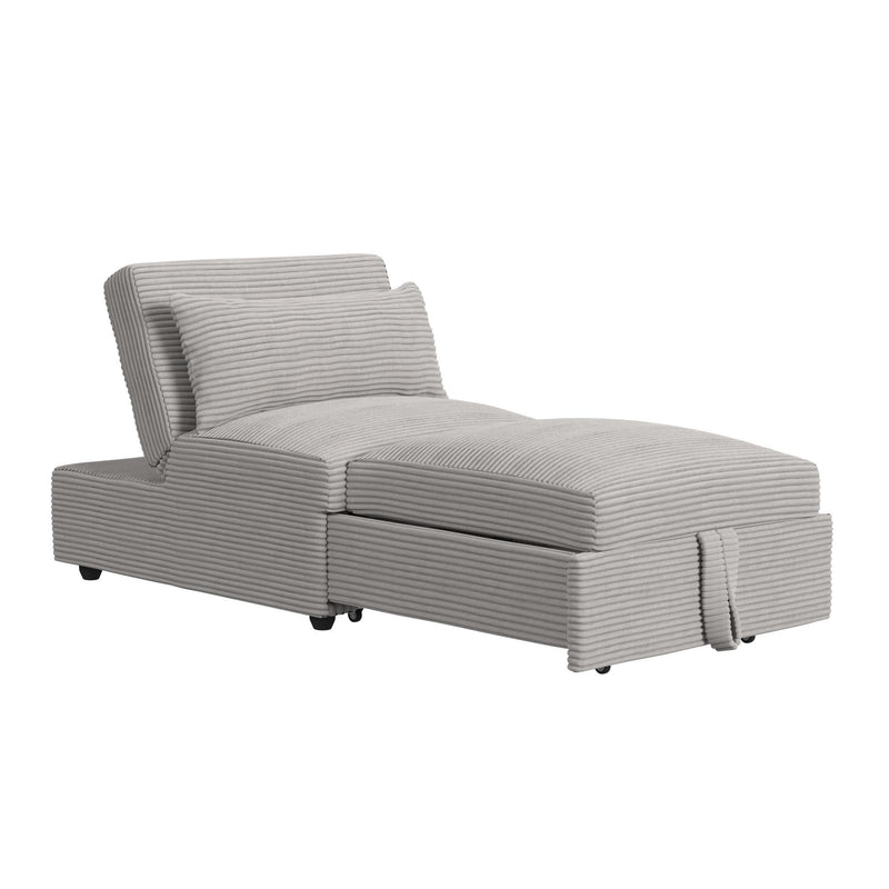 Pluto - Chair With Kidney Pillow, Klik Klak And Pop Up - Coronado Gray