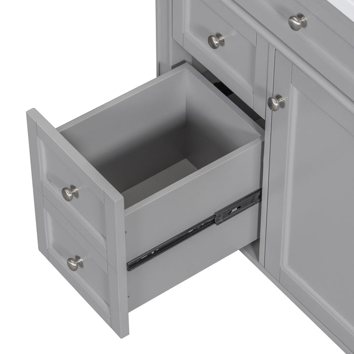 Bathroom Vanity With Top Sink, Storage Cabinet With 2 Drawers, Tip Out Drawer