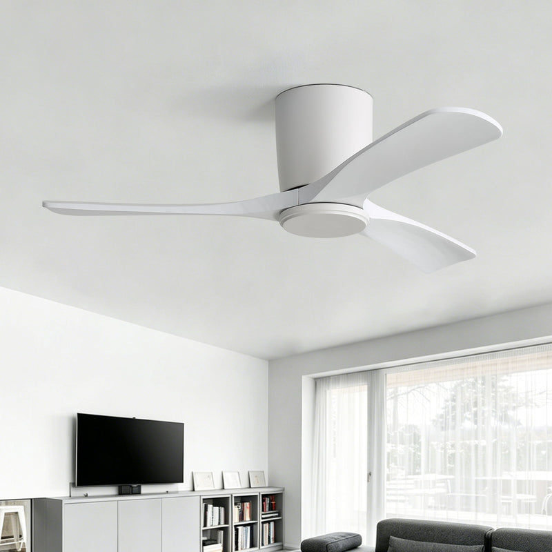 42" Flush Mount Ceiling Fan With 3 Blades, DC Reversible Motor