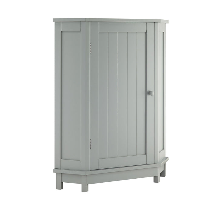 Bathroom Cabinet Triangle Corner Storage Cabinet With Adjustable Shelf Modern Style