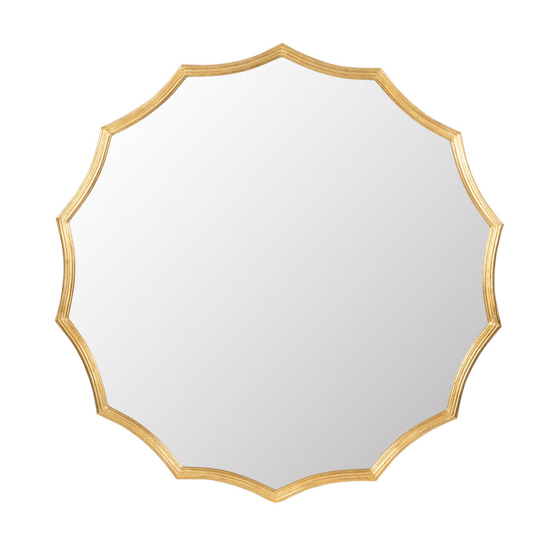 Round Sunburst Wall Mirror With, Wall Decor Mirror For Entryway Bedroom Living Room - Gold