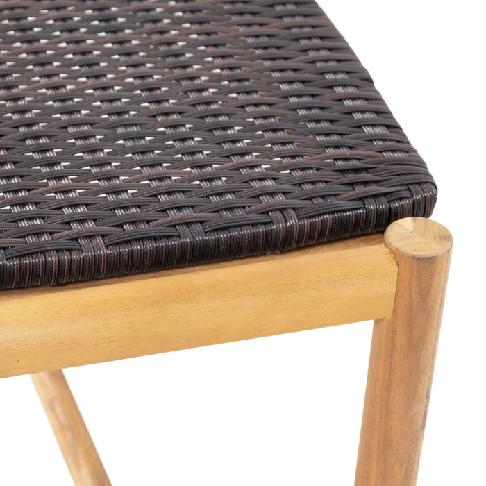 Cambria - Rustic 3 Seater Bench - Teak