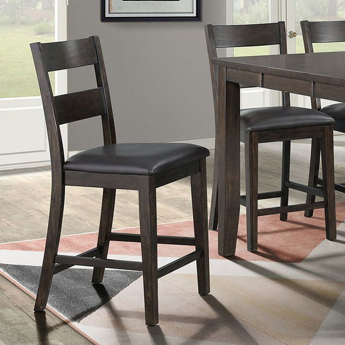Elements International Mango Counter Height Side Chair (Set of 2) in Dark Brown