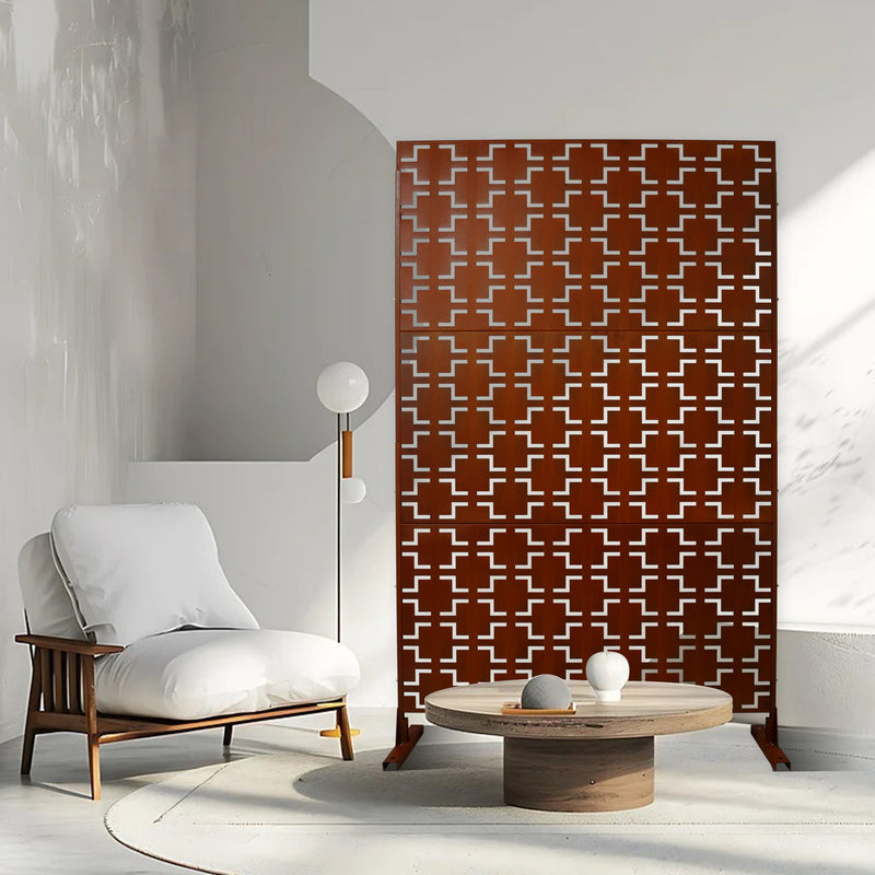 Outdoor & Indoor Metal Privacy Freestanding Decorative Screen