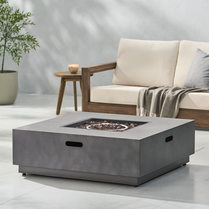 Modern Square Fire Pit With 50, 000 Btu