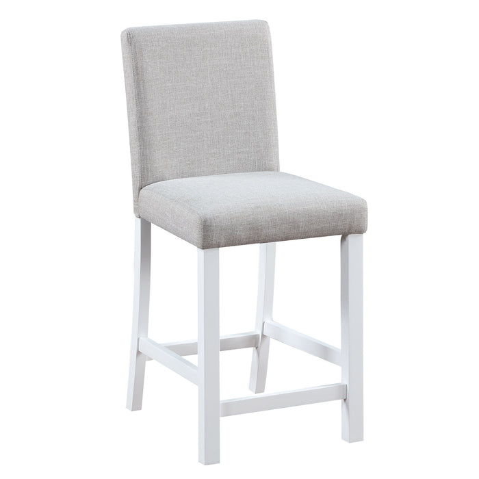 5 Piece Counter Height Table Set, Square Table And 4 Upholstered Chairs