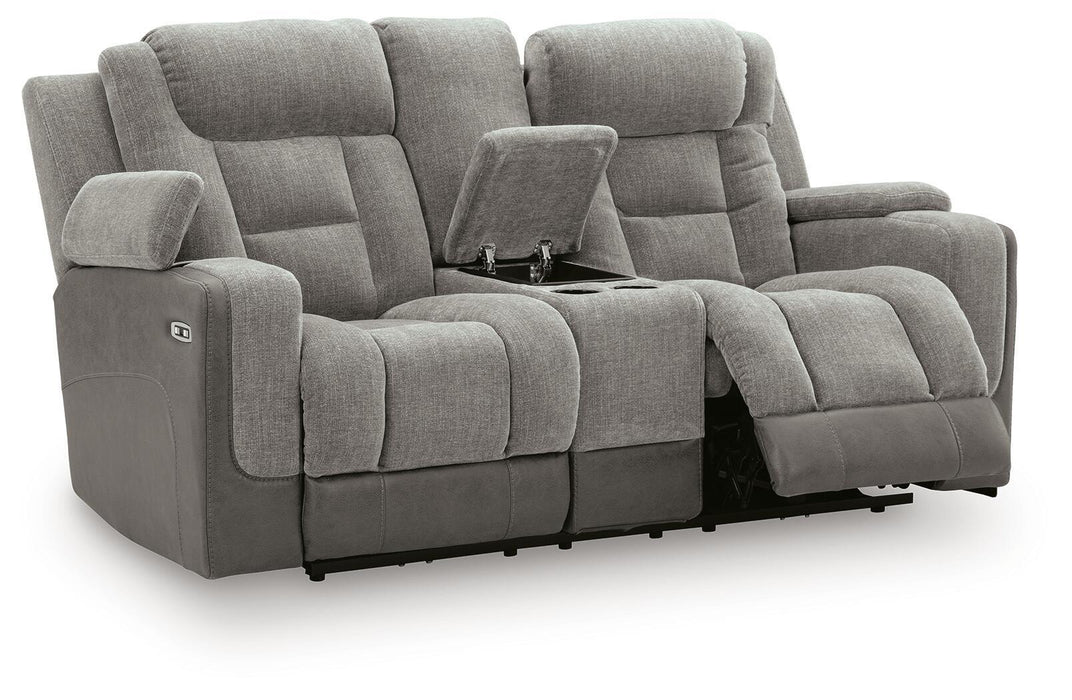 Mixed Motion - Power Reclining Loveseat With Console / Adjustable Headrest