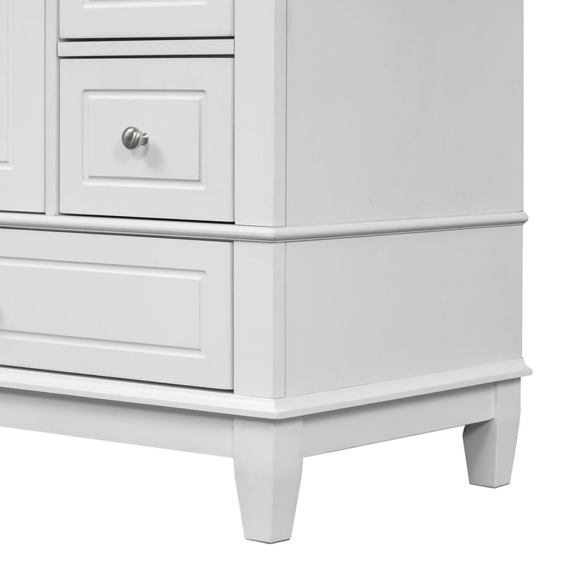 Freestanding Bathroom Vanity With Sink, Soft Close Door, 3 Drawers