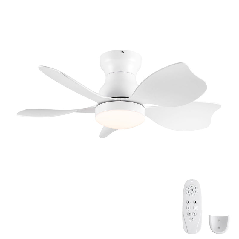Low Profile Flush Mount Ceiling Fan With Light
