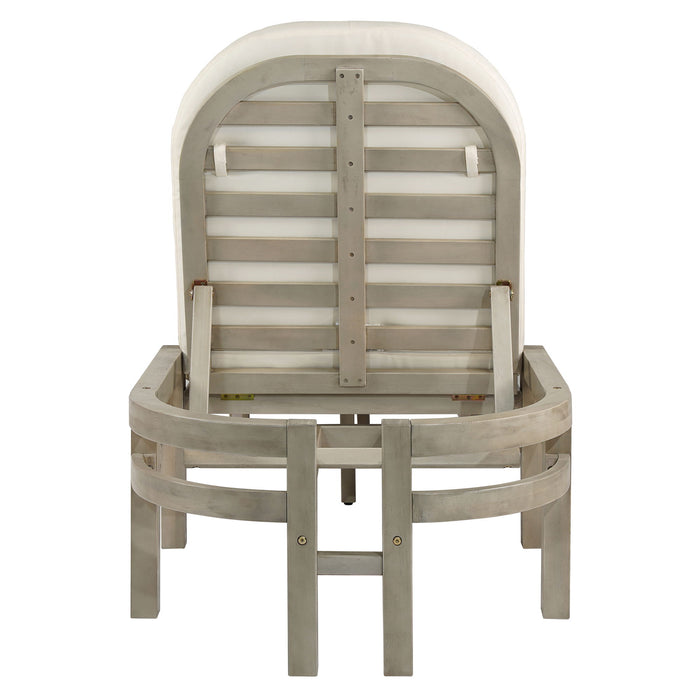 Outdoor Chaise Lounge With 5 Position Adjustable Backrest (Set of 2)