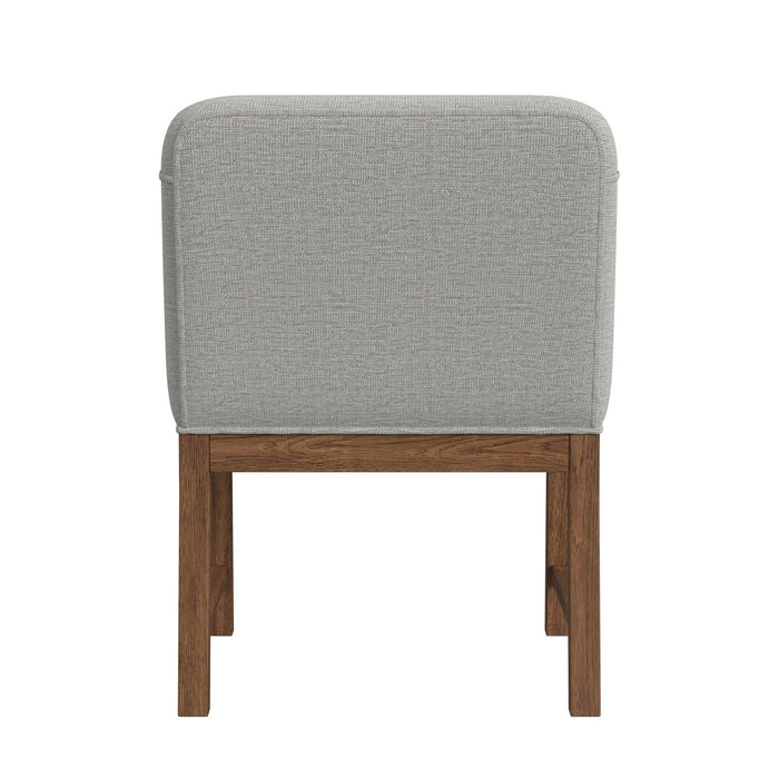 Glinda UPH Chair with Light Grey Fabric in Brown (2 Per Carton)