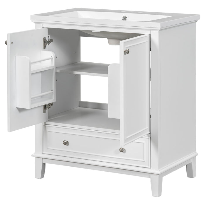 Modern Bathroom Vanity With Sink Combo, Multi Functional Cabinet With Doors And Drawer