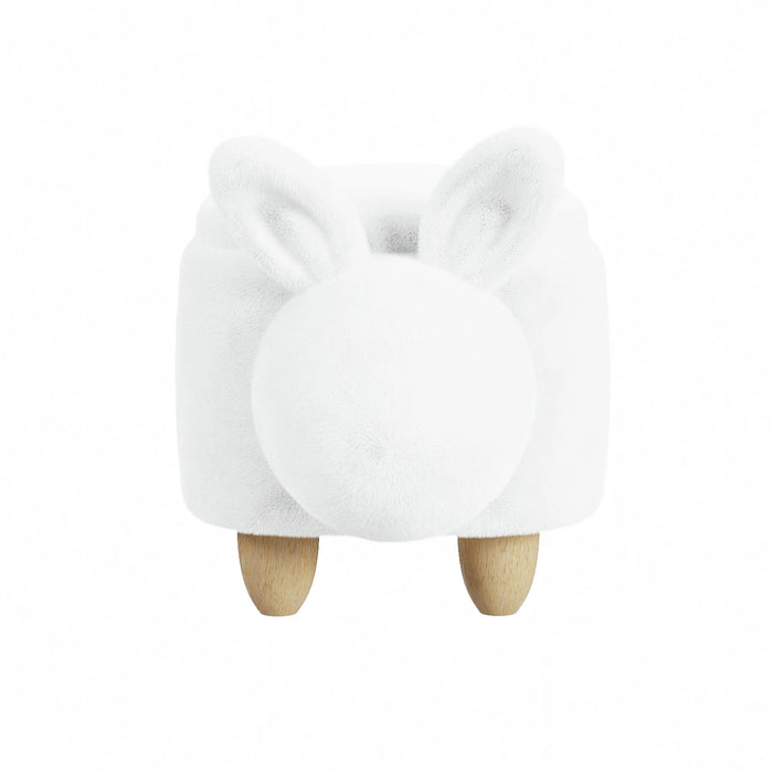 Rabbit Storage Stool in White