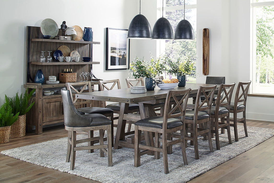 Lodge Dining - Counter Height Dining Table With Extensions - Siltstone