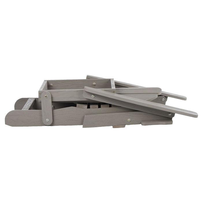 Oversize Outdoor Folding Adirondack Chair - Gray