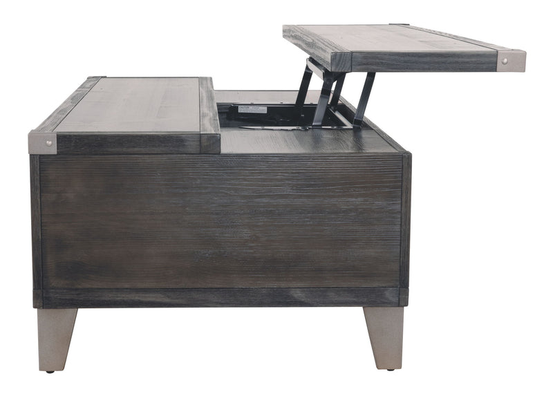 Todoe - Lift Top Cocktail Table - Dark Gray