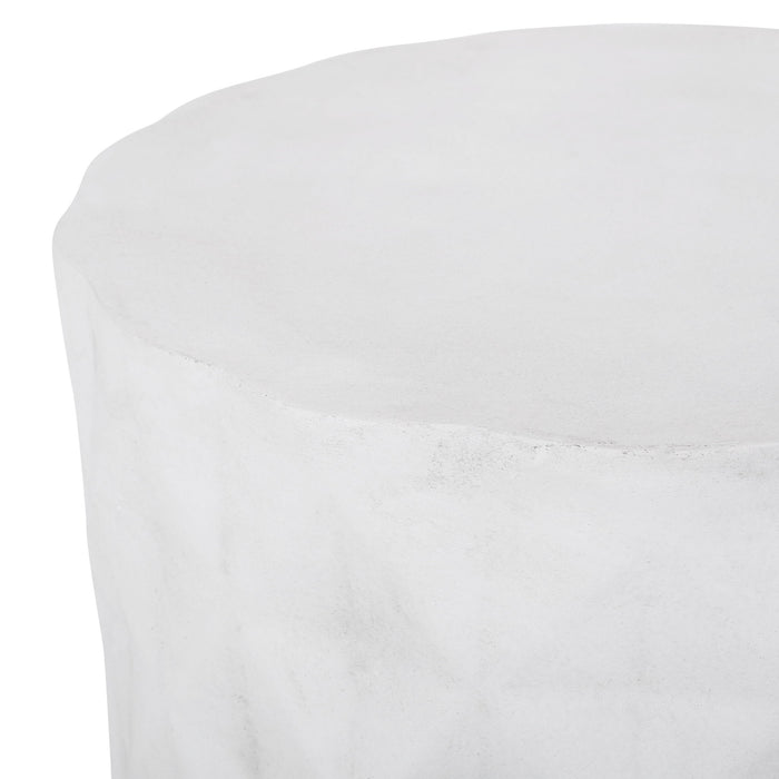 Outdoor Lightweight Concrete, Side Table - Antique White