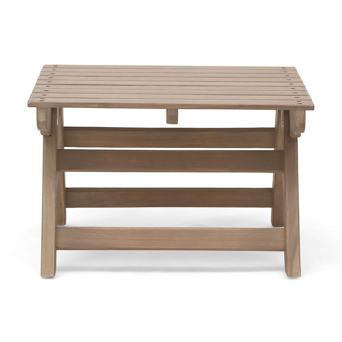 Sedona - Outdoor Side Table With Open Slat Design - Gray