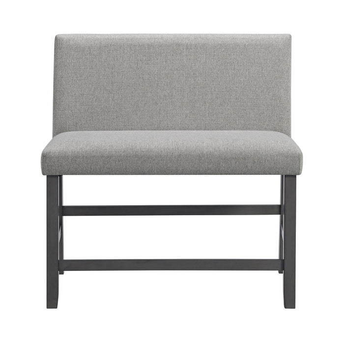 Seneca Counter 3PC Corner Bench with Grey Fabric