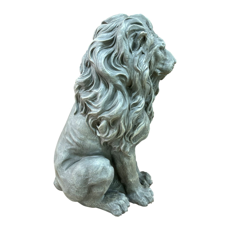 Magnesium Oxide Sitting Lion Statue Weatherproof Lion Sculpture Outdoor Garden Lawn Decor Ornament