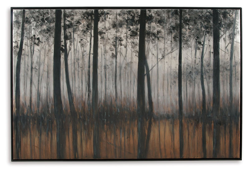 Philyra - Wall Art - Black / Orange / Silver