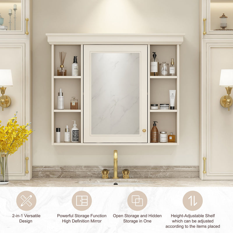 Wall Mounted Bathroom Storage Cabinet With Mirror Door