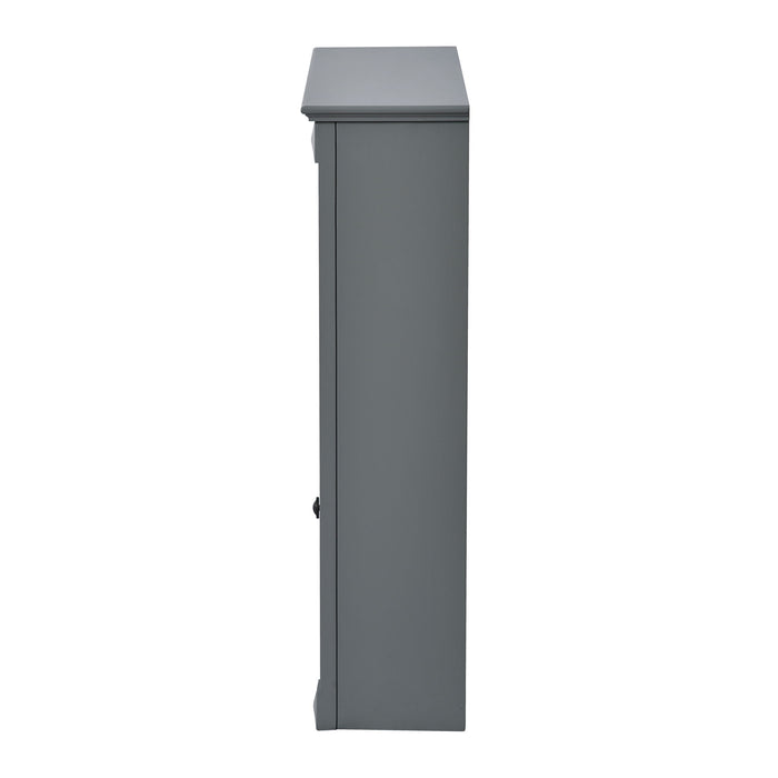 Wall Mounted Bathroom Storage Cabinet With Mirror, Medicine Cabinet With Height Adjustable Shelf