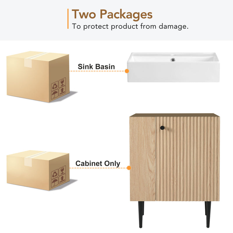Bathroom Vanity, Combo Cabinet, Bathroom Storage Cabinet, Single Ceramic Sink
