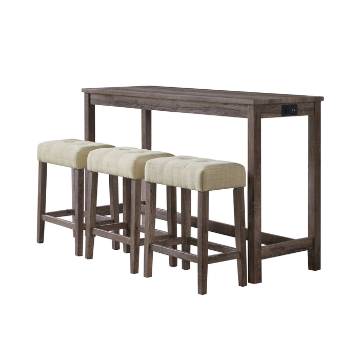 Oak Lawn Bar Table Single Pack (Table + Three Stools)