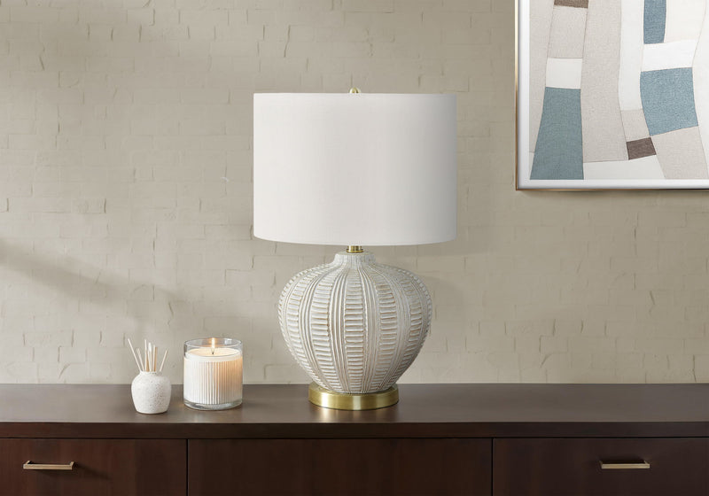 Transitional Lighting, Table Lamp, Resin - Cream