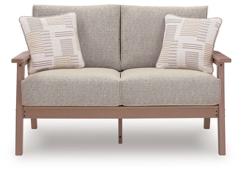Grover Beach - Loveseat With Cushion - Driftwood