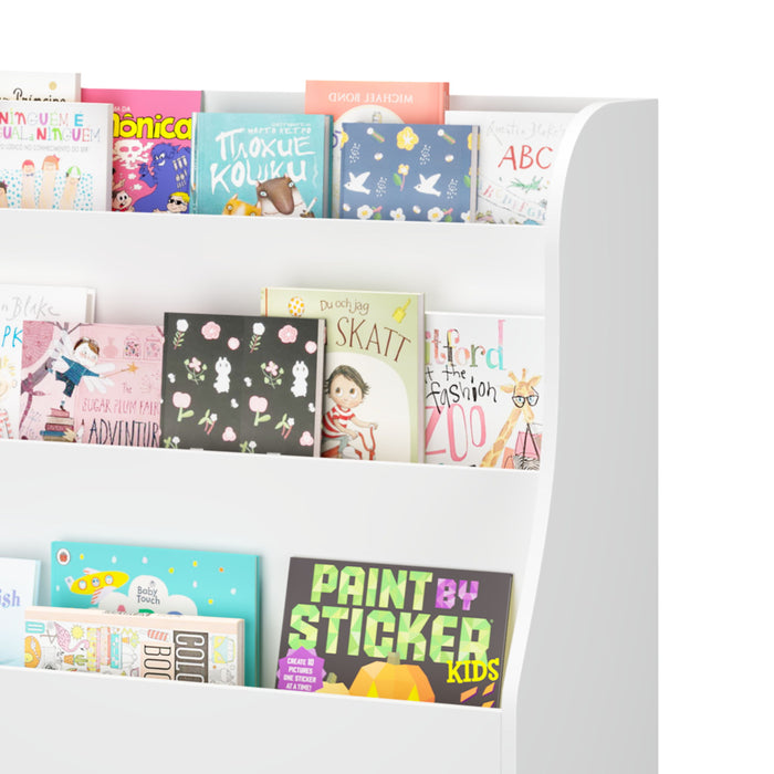 Bookshelf With 3 Bins, Storage Shelf For Toys And Books